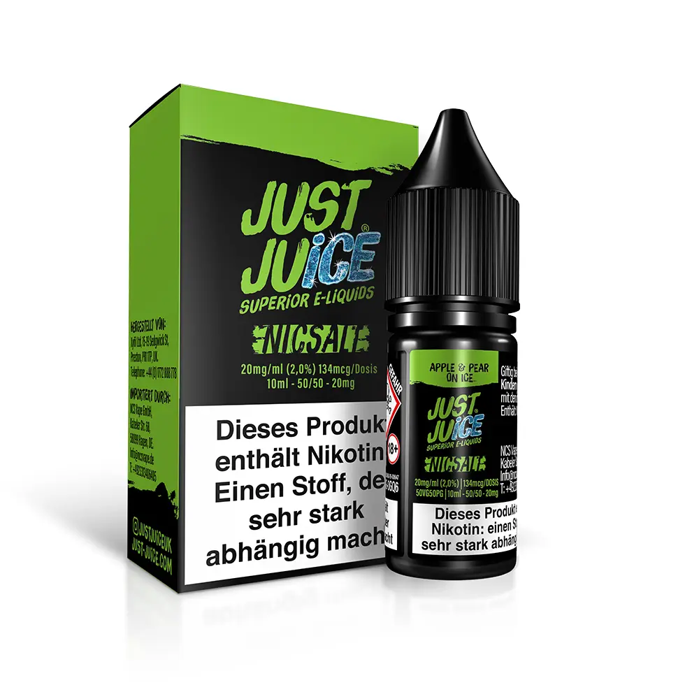 Just Juice Nikotinsalz - Apple & Pear ON ICE - 10ml 20mg 