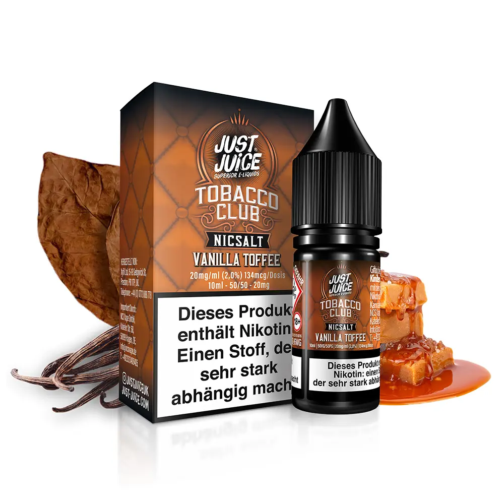 Just Juice Nikotinsalz - Tobacco Vanilla Toffee - 10ml 20mg 