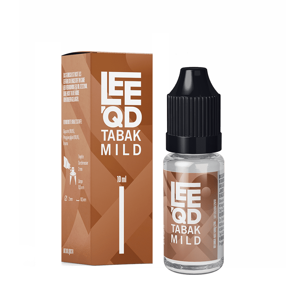 LEEQD Liquid - Tobacco Tabak mild - 0mg 10ml 