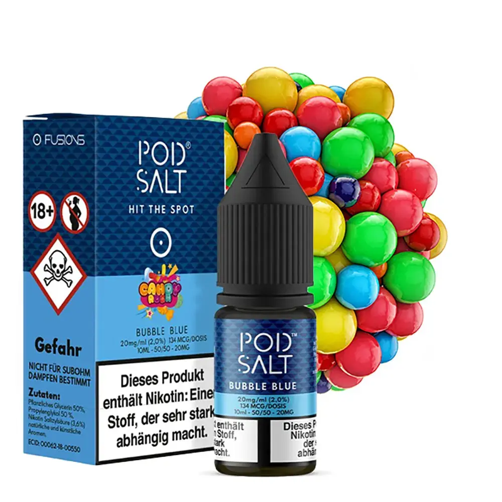 Pod Salt Fusion Bubble Blue 10ml 20mg 