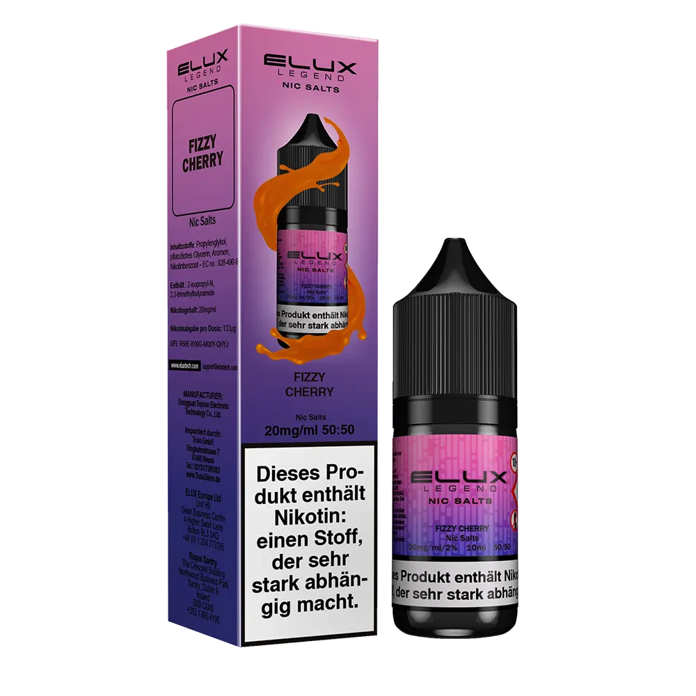 Elux Nikotinsalz - Fizzy Cherry - Liquid 20mg 10ml 