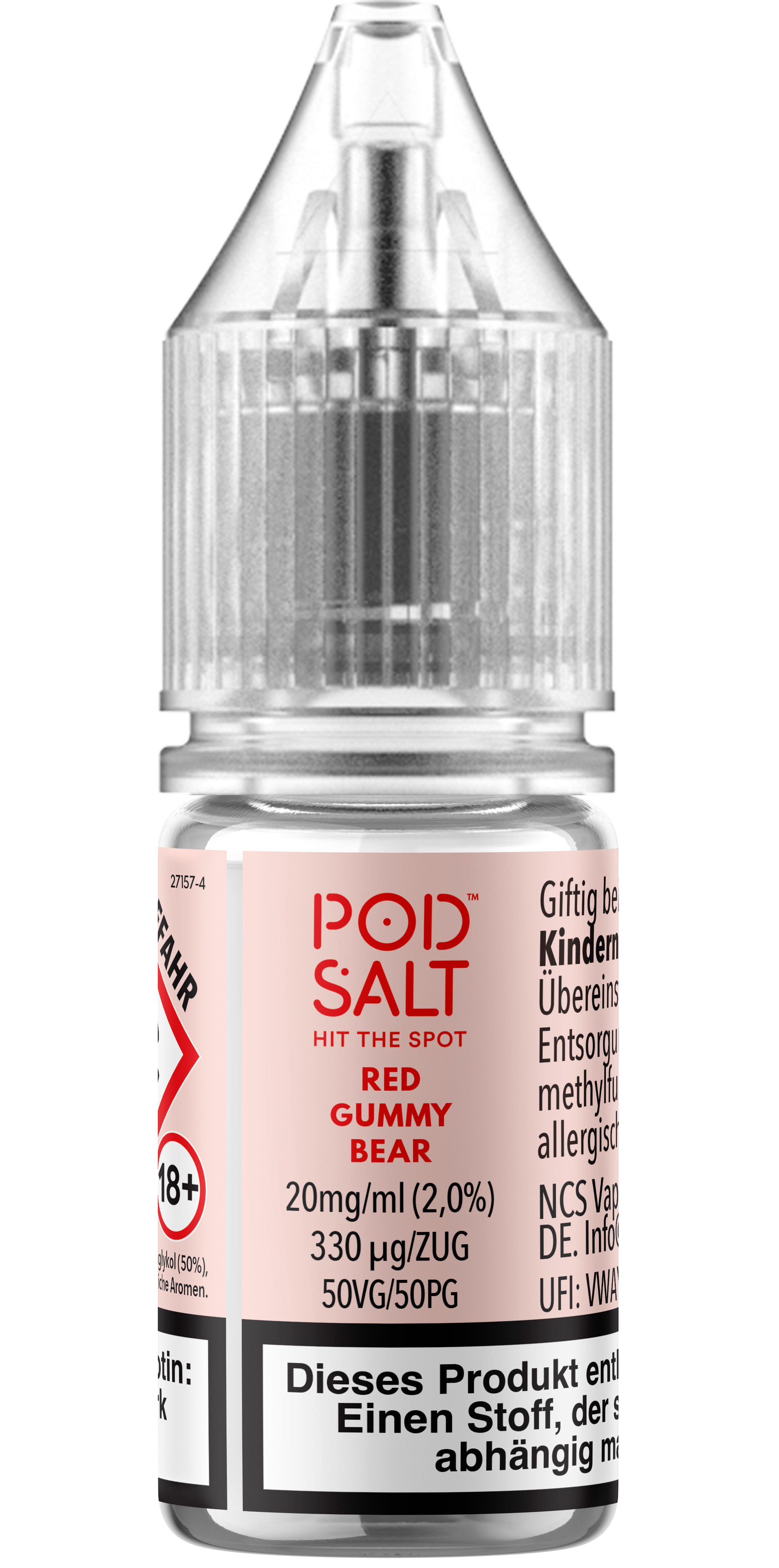 Pod Salt Xtra Nikotinsalz - Red Gummy Bear - Liquid 20mg 10ml 