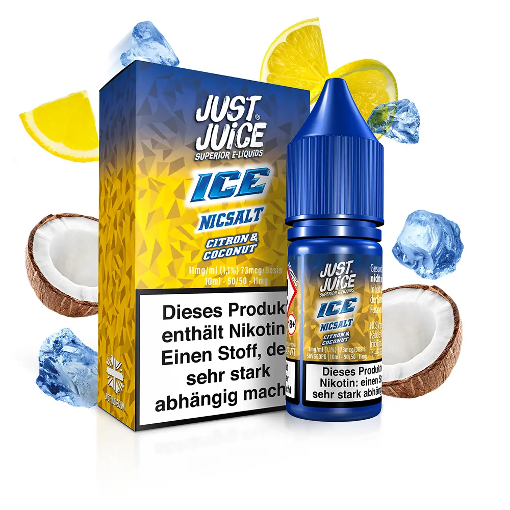 Just Juice Nikotinsalz - Citron & Coconut ICE - 10ml 11mg 
