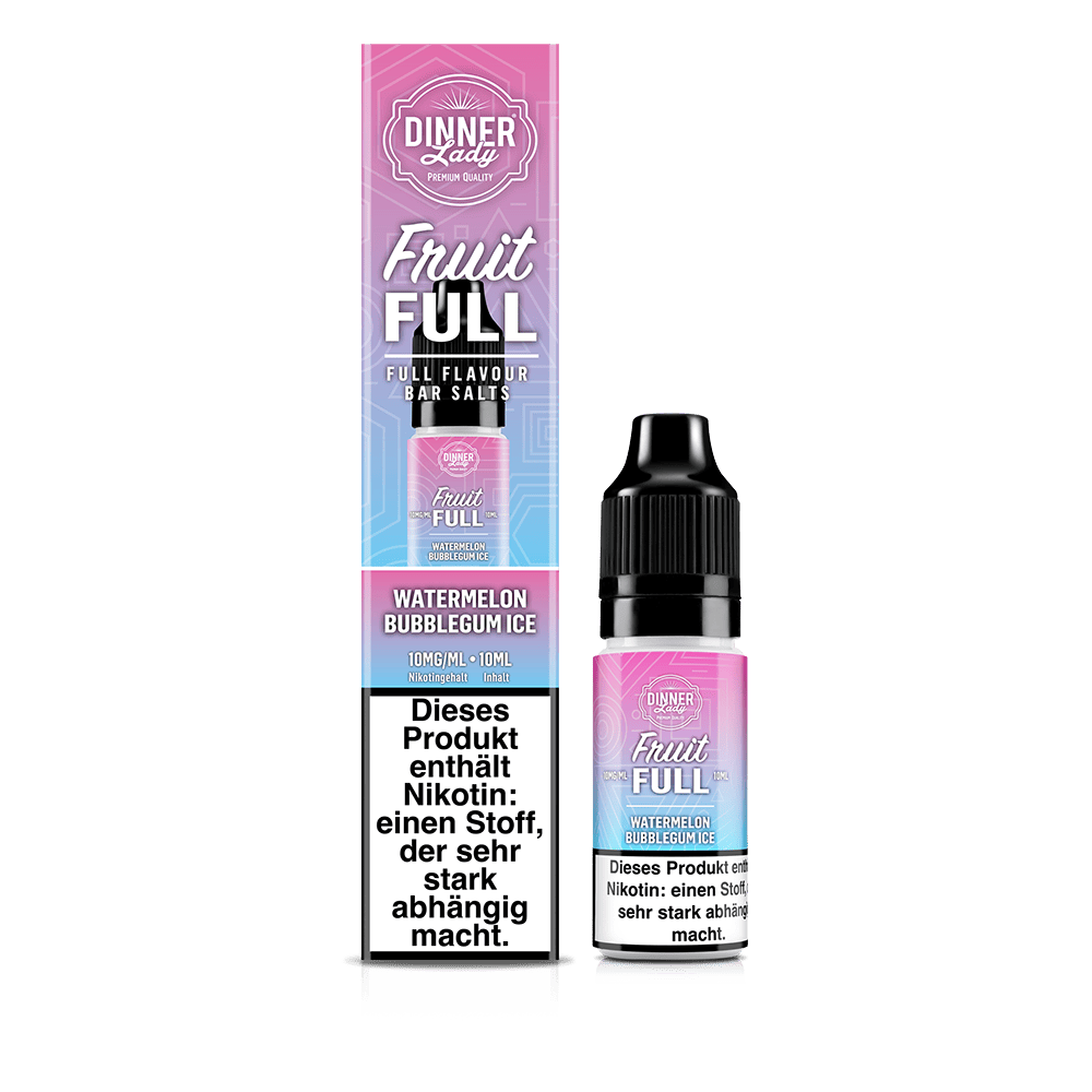 Dinner Lady Fruit Full Nikotinsalz - Watermelon Bubblegum Ice - 10ml Liquid 10mg
