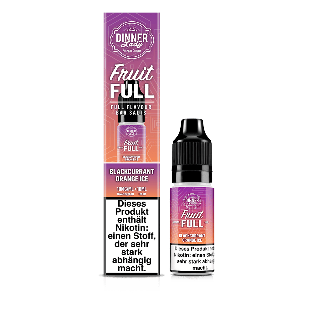 Dinner Lady Fruit Full Nikotinsalz - Blackcurrant Orange Ice - 10ml Liquid 10mg