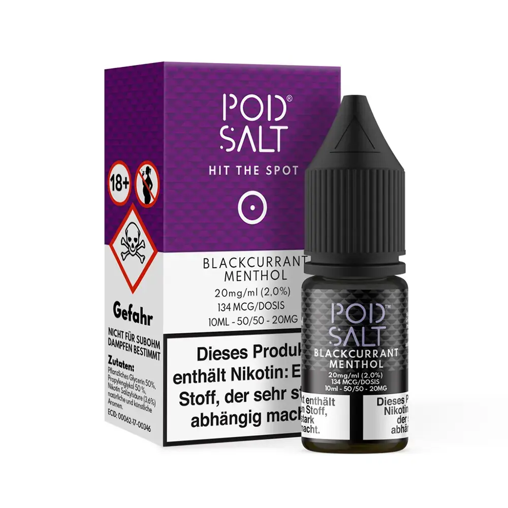 Pod Salt Core Blackcurrant Menthol 10ml 20mg 