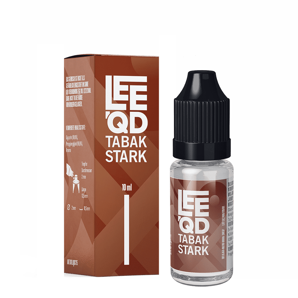 LEEQD Liquid - Tobacco Tabak stark - 0mg 10ml 