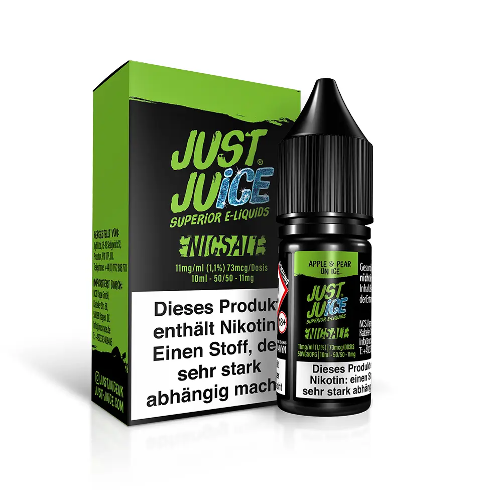 Just Juice Nikotinsalz - Apple & Pear ON ICE - 10ml 11mg 