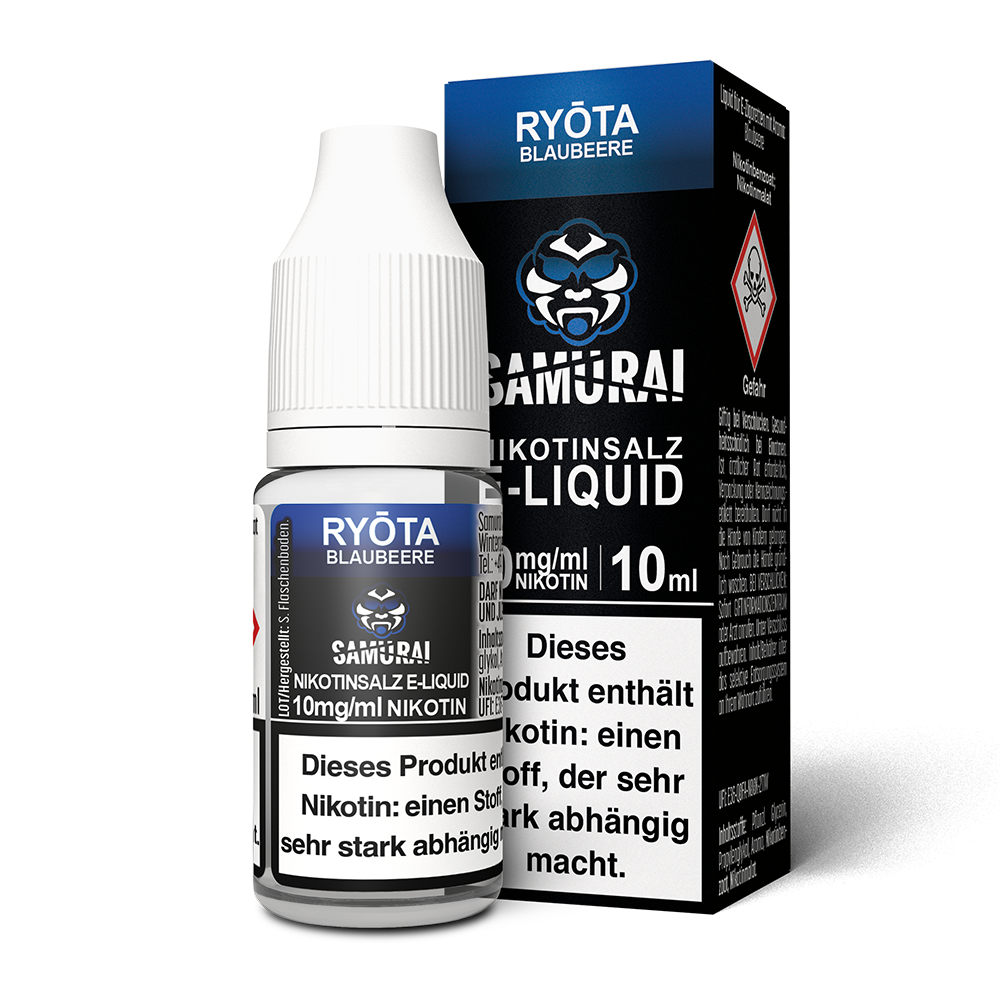 Samurai Nikotinsalz - Ryota Blaubeere - Liquid 10mg 10ml 