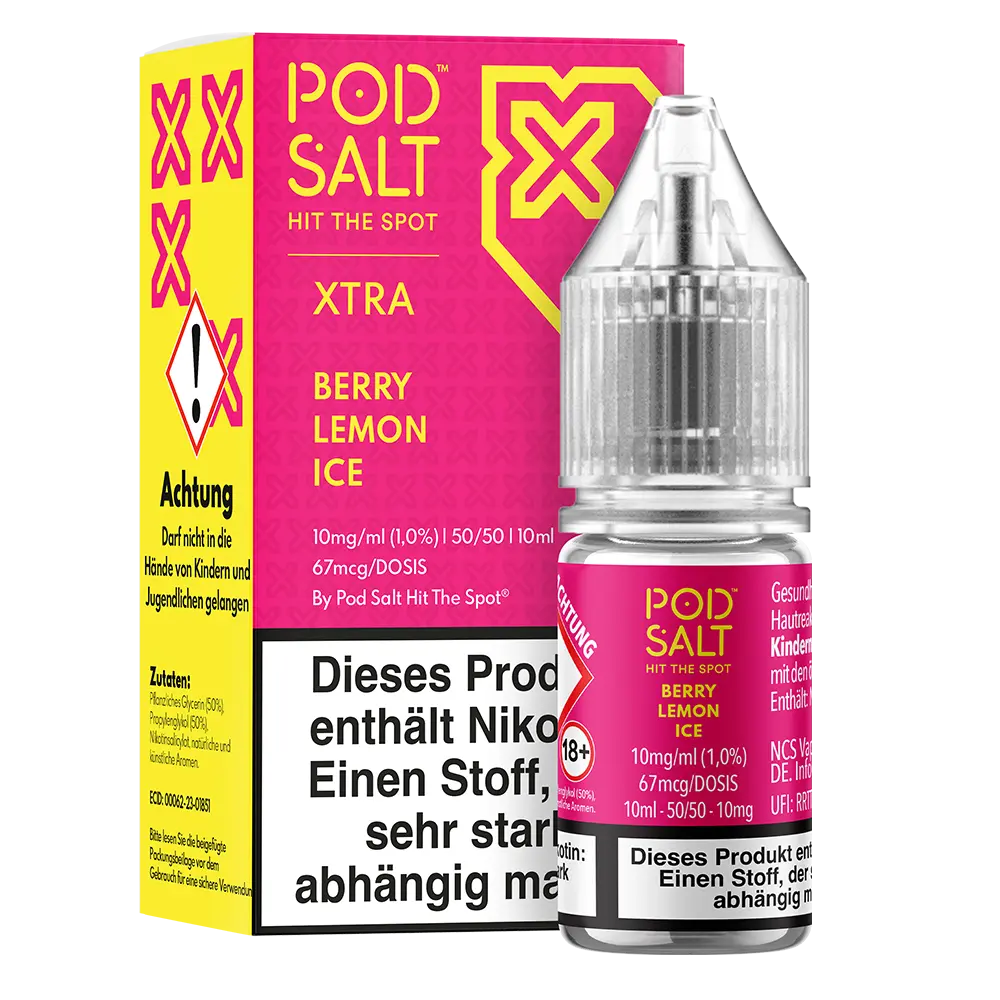 Pod Salt Xtra Nikotinsalz - Berry Lemon Ice - Liquid 10mg 10ml 