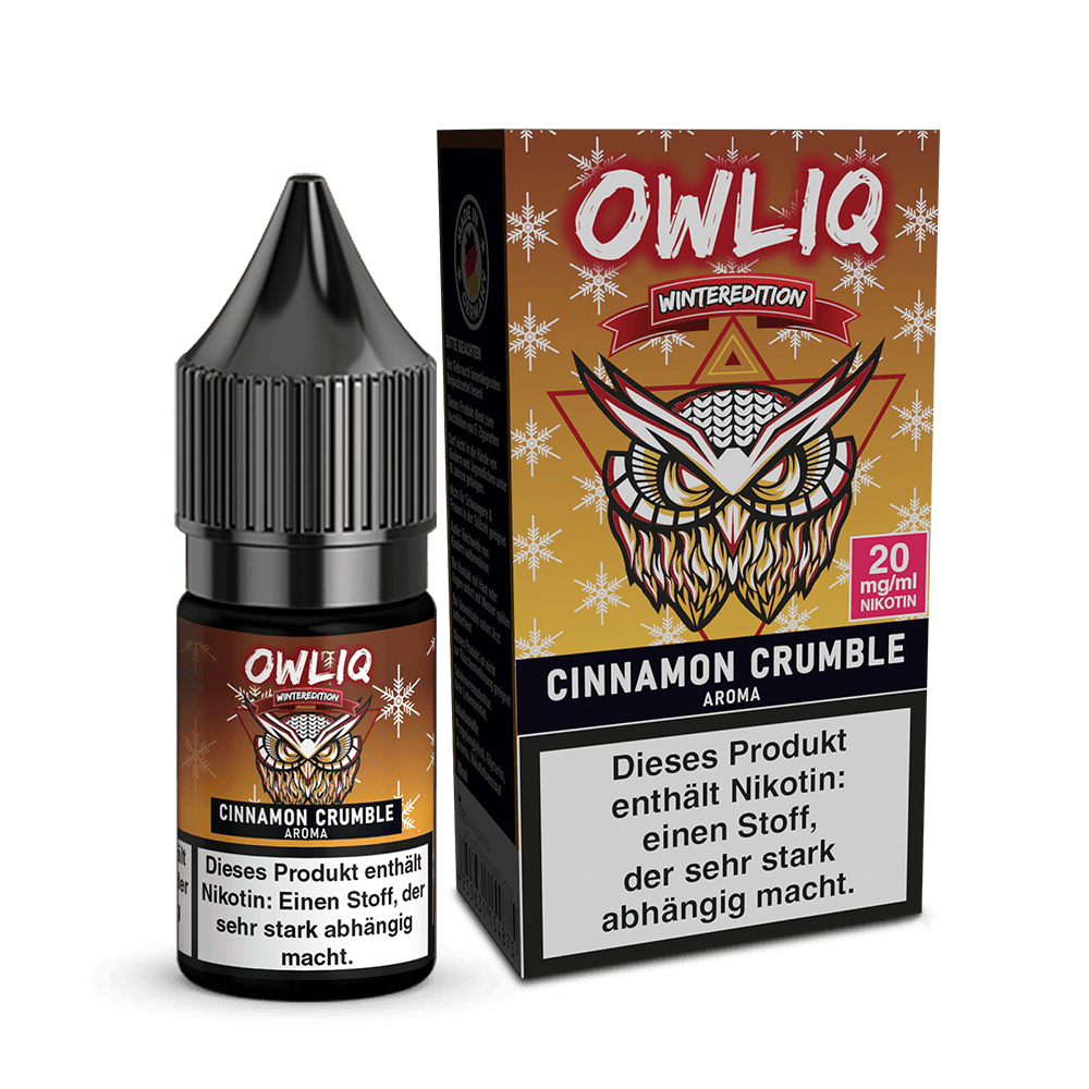 OWLIQ Nikotinsalz Weihnachtsedition - Cinnamon Crumble - 10ml Liquid 20mg