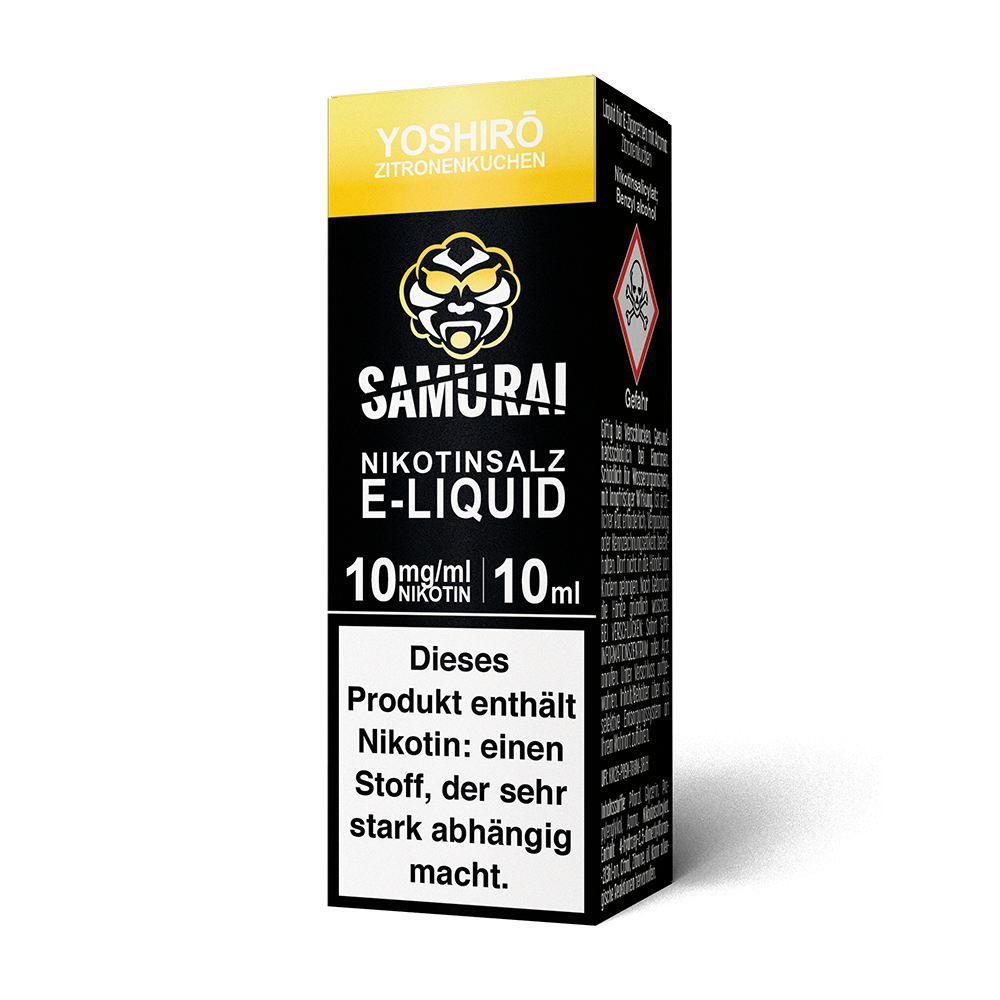 Samurai Nikotinsalz - Yoshiro Zitronenkuchen - Liquid 10mg 10ml 