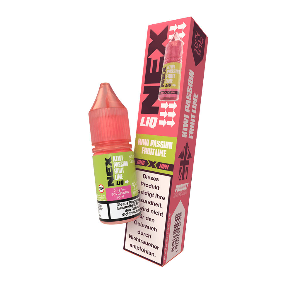 Nex Liq Nikotinsalz - Kiwi Passionfruit Lime - 0mg Liquid 10ml  C