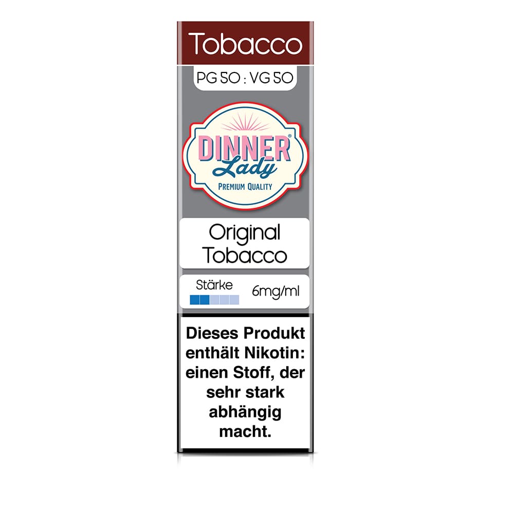Dinner Lady Liquid - Original Tobacco - 50/50 10ml 6mg 